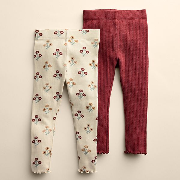 Girls 4-12 Little Co. by Lauren Conrad 2-pk. Lettuce Edge Leggings Little Co. by Lauren Conrad