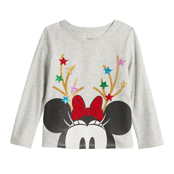 Disney's Minnie Mouse Baby & Toddler Girl Long Sleeve Holiday Graphic Tee by Jumping Beans® Jumping Beans