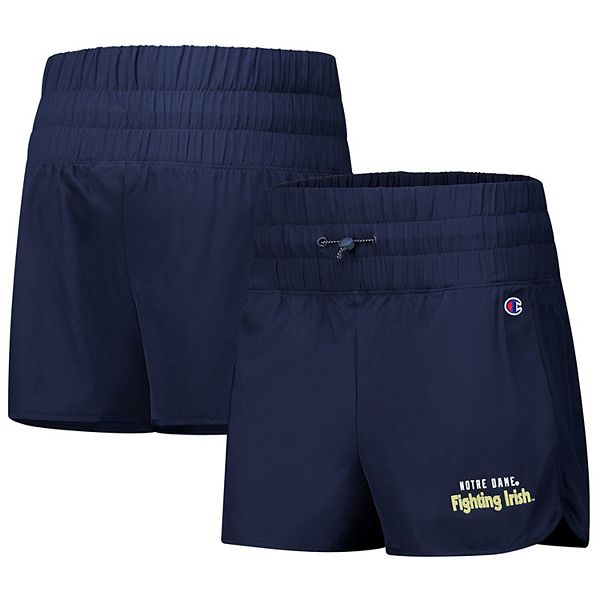 Women's Champion Navy Notre Dame Fighting Irish Tailgate Her Woven Shorts Champion