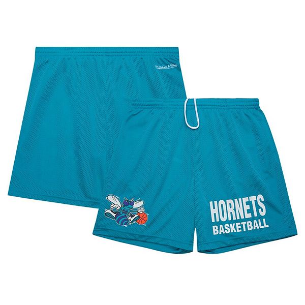 Men's Mitchell & Ness Teal Charlotte Hornets Hardwood Classics Gameday Mesh Shorts Mitchell & Ness