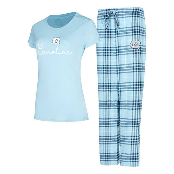 Women's Concepts Sport  Carolina Blue North Carolina Tar Heels Vector T-Shirt & Flannel Pants Sleep Set Unbranded