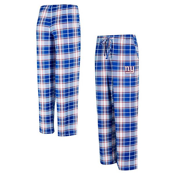 Women's Concepts Sport Royal New York Giants Ashford Plaid Knit Pants Unbranded