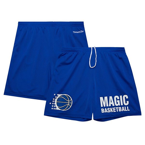 Men's Mitchell & Ness Blue Orlando Magic Hardwood Classics Gameday Mesh Shorts Mitchell & Ness