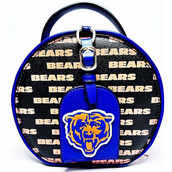 Сумка-рюкзак с логотипом Chicago Bears из веганской кожи, в форме круга, с двумя карманами и съемным ремешком Unbranded