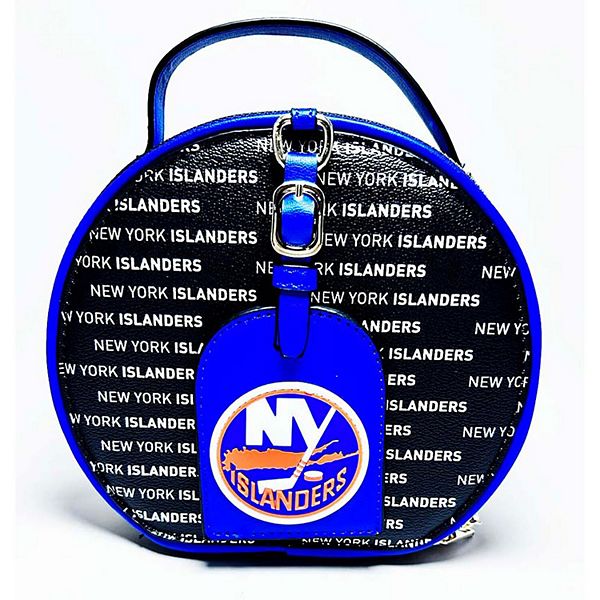 Круглая женская сумка с логотипом New York Islanders из 100% веганской кожи, 2 кармана и ремень Unbranded