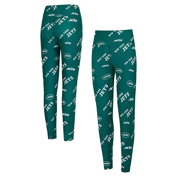 Women's Concepts Sport Green New York Jets Breakthrough Allover Print Knit Leggings Unbranded