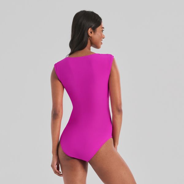 Women's Freshwater Cap Sleeve Cut-Out One-Piece Swimsuit Freshwater