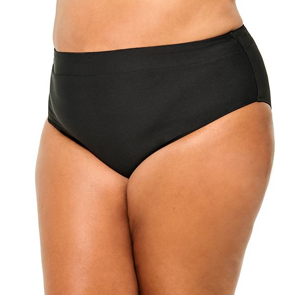 Plus Size Freshwater High Leg High Waist Swim Bottoms Freshwater