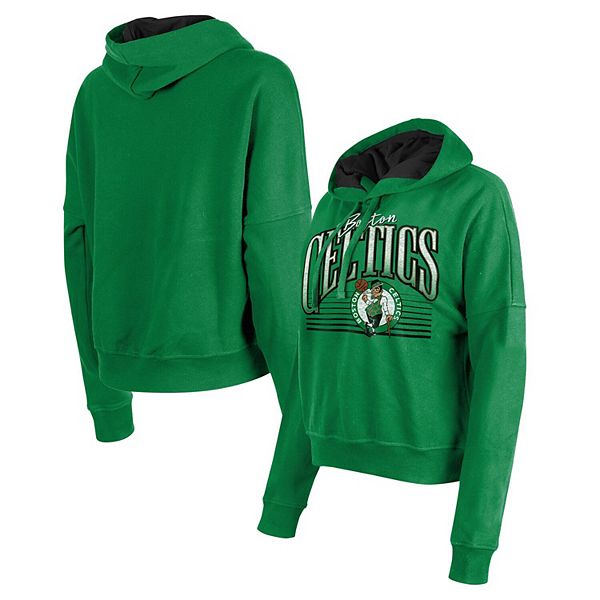 Women's New Era Kelly Green Boston Celtics Boxy Pullover Hoodie New Era