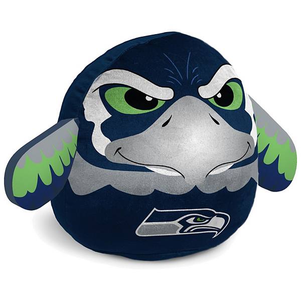 Подушка-игрушка с маскотом Seattle Seahawks, мягкая, 37 см х 32 см, 95% полиэстер, 5% спандекс, для дома Unbranded