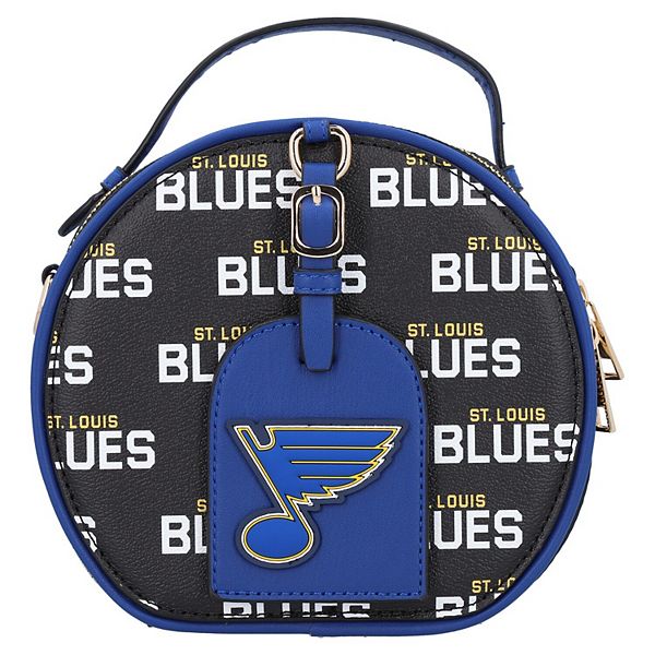 Круглая черная сумка из 100% веганской кожи с логотипом St. Louis Blues и двумя карманами Unbranded