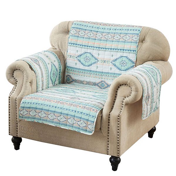 Бирюзовый двусторонний защитный чехол для кресла Phoenix, 81x81 дюйм Greenland Home Fashions