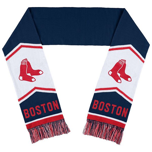 Шарф с жаккардовой полоской Boston Red Sox, 100% акрил, размеры 196 х 18 см, фрагментированный дизайн Unbranded