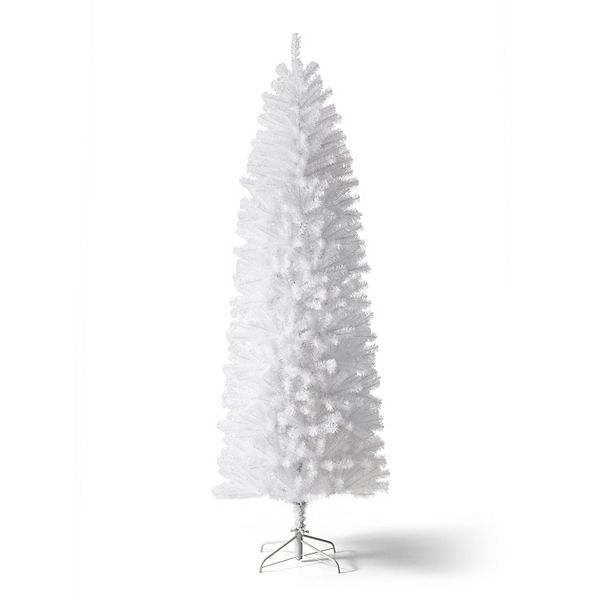 Glitzhome 7.5ft Pencil Tinsel Artificial Christmas Tree Glitzhome