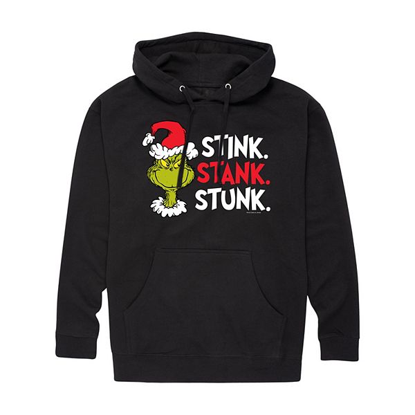 Мужское худи Grinch с графическим принтом Stink Stank Stunk, длинные рукава, карман-кенгуру Grinch