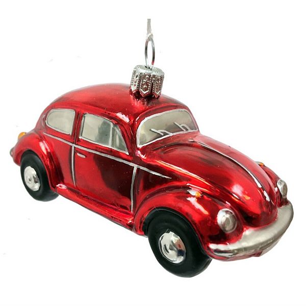 Pinnacle Peak Trading Red Volkswagen Beetle Car Polish Glass Christmas Ornament Vw Bug Decoration Pinnacle Peak Trading Company