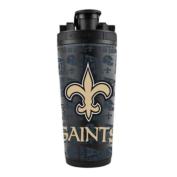 WinCraft New Orleans Saints 26oz. 4D Stainless Steel Ice Shaker Bottle Ice Shaker