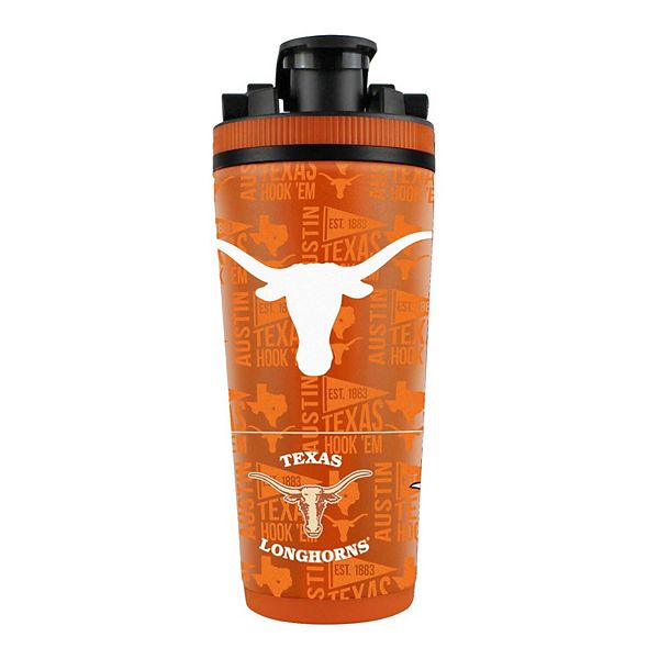 WinCraft Texas Longhorns 26oz. 4D Stainless Steel Ice Shaker Bottle Ice Shaker