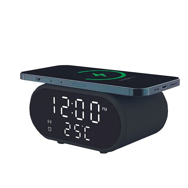 Portable Wireless Charging Stations With Clock Display Ztech