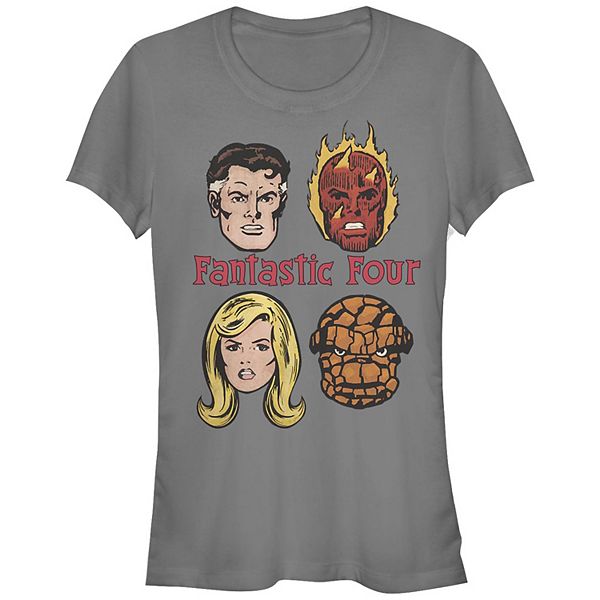 Juniors' Fantastic Four Vintage Style Poster Graphic Tee Marvel