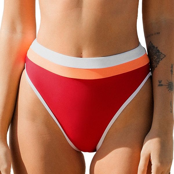 Women's CUPSHE Banded Cheeky High Waisted Bikini Bottoms Cupshe