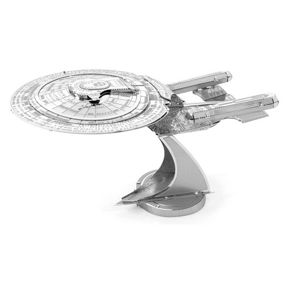 Металлическая 3D-модель космического корабля Star Trek U.S.S. Enterprise NCC-1701-D, сборка с инструкциями, для детей от 14 лет Fascinations