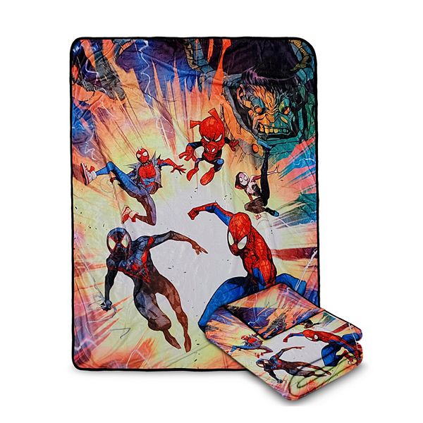 Marvel Spider-man Characters Fleece Comfy Throw Blanket For Adults & Kids, Measures 60 X 45 Inch Bazillion Dreams