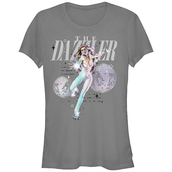 Juniors' Dazzler Disco Balls Graphic Tee Marvel