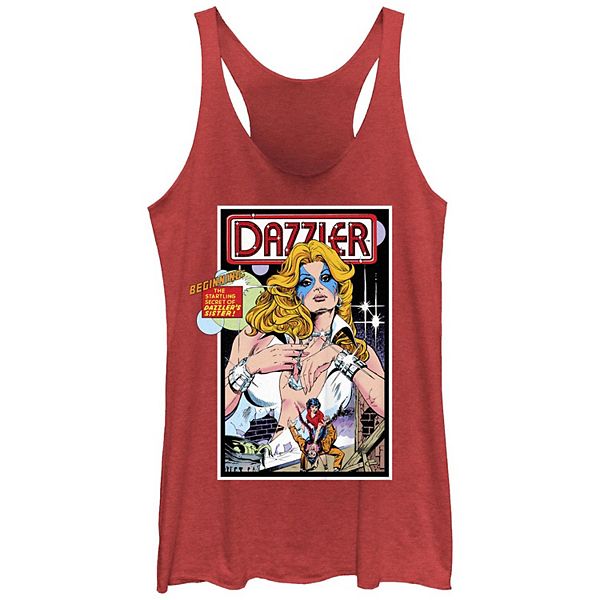 Juniors' Dazzler The Secret Of Dazzler's Sister Graphic Racerback Tank Marvel