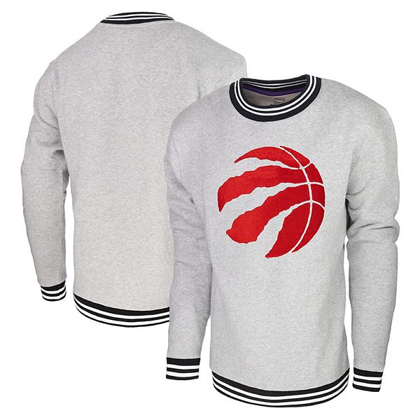 Men's Stadium Essentials Heather Gray Toronto Raptors Club Level Pullover Sweatshirt Stadium Essentials