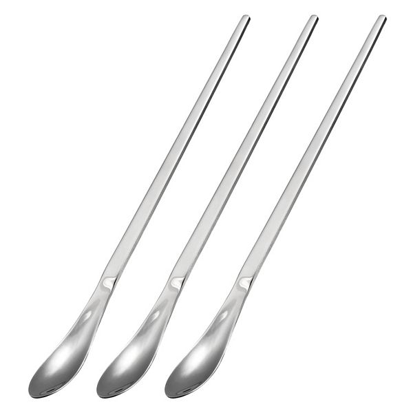 3pcs 10-inch Stainless Steel Cocktail Beverage Stirring Spoon Unique Bargains