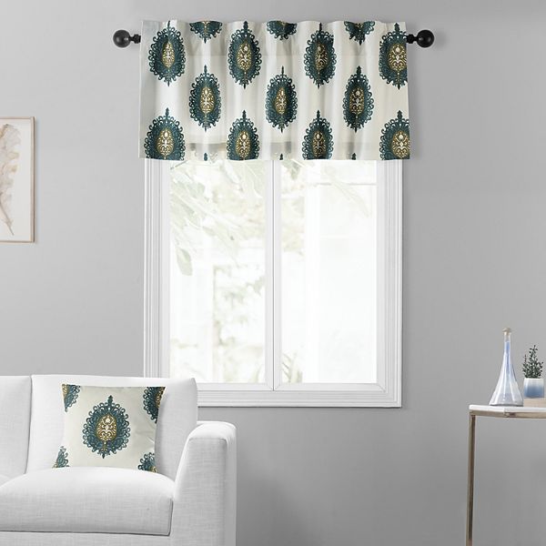 EFF Mayan Printed Cotton Window Valance, 50" X 19" Eff