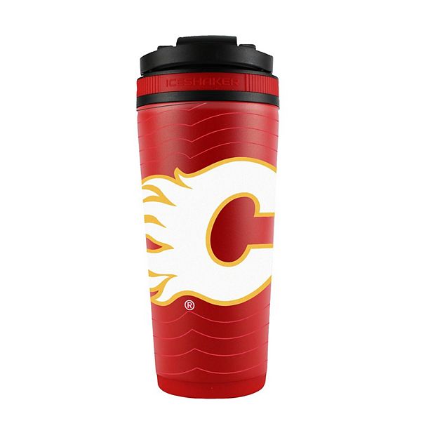 WinCraft Calgary Flames 26oz. 4D Stainless Steel Ice Shaker Bottle Ice Shaker