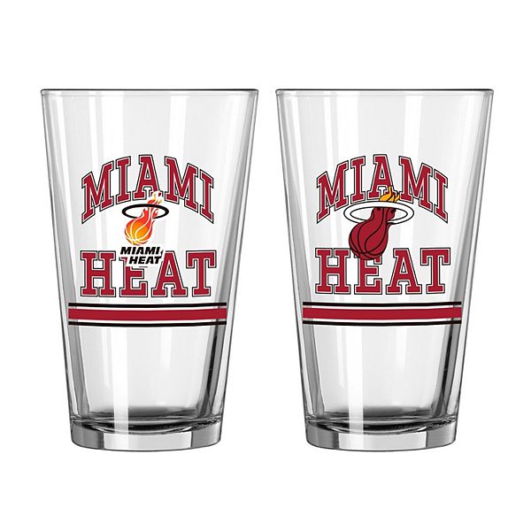 Пивные стаканы с логотипом Miami Heat, набор из 2 штук, 480 мл, стекло. Logo Brand