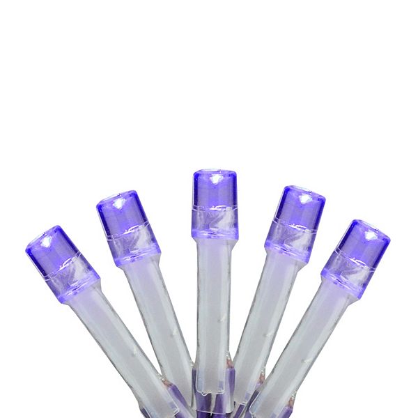 15-Count Battery Operated Purple LED Micro Christmas Lights - 4.8 ft Purple Wire Brite Star