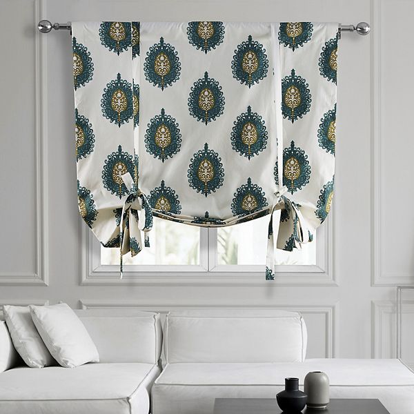 EFF Mayan Printed Cotton Tie-Up Window Shade, 46" X 63" Eff