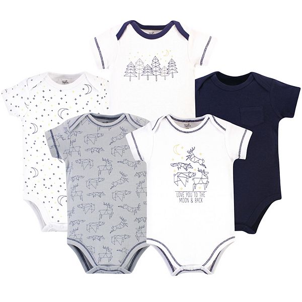 Baby Boy Organic Cotton Bodysuits 5pk Touched by Nature