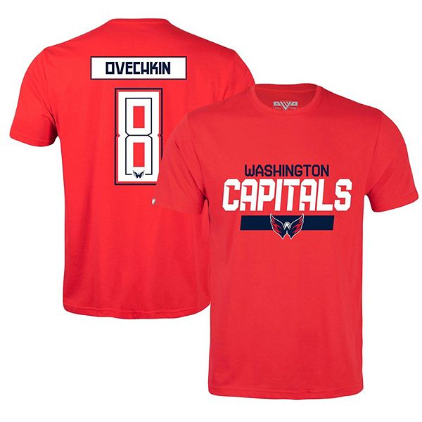 Men's Levelwear Alexander Ovechkin Red Washington Capitals Richmond Player Name & Number T-Shirt LevelWear