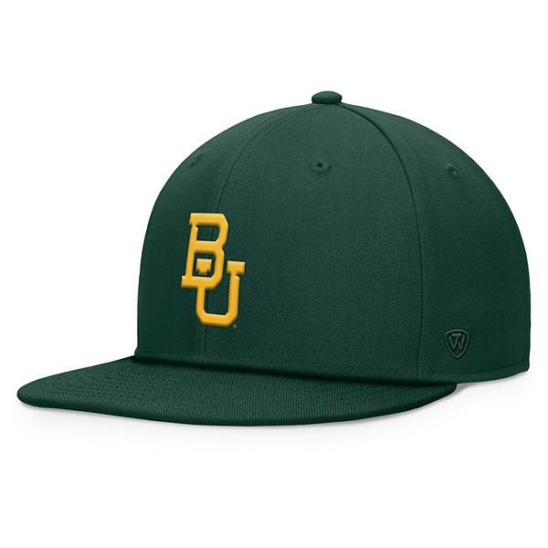 Мужская зеленая бейсболка Baylor Bears, классический Snapback, высокая корона, плоский козырек Top of the World