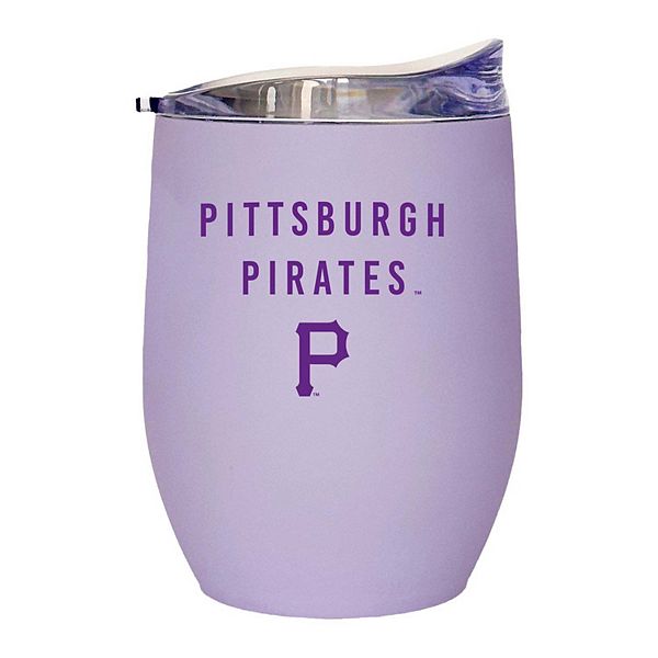 Термокружка Pittsburgh Pirates 16oz, лавандового цвета, из нержавеющей стали, двойные стенки, защитная крышка Logo Brand