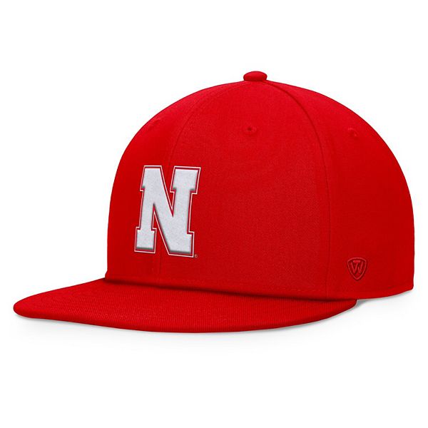 Мужская снэпбэк кепка с высоким козырьком и логотипом Nebraska Huskers, универсального размера Top of the World