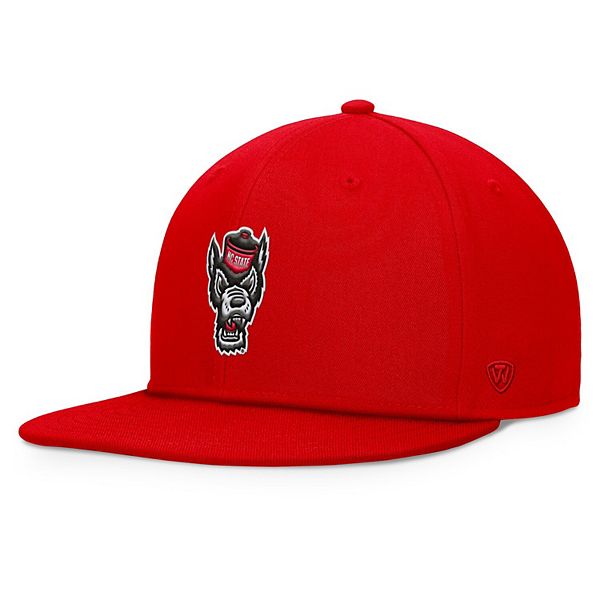 Классическая красная бейсболка Snapback с эмблемой NC State Wolfpack и высокой короной Top of the World