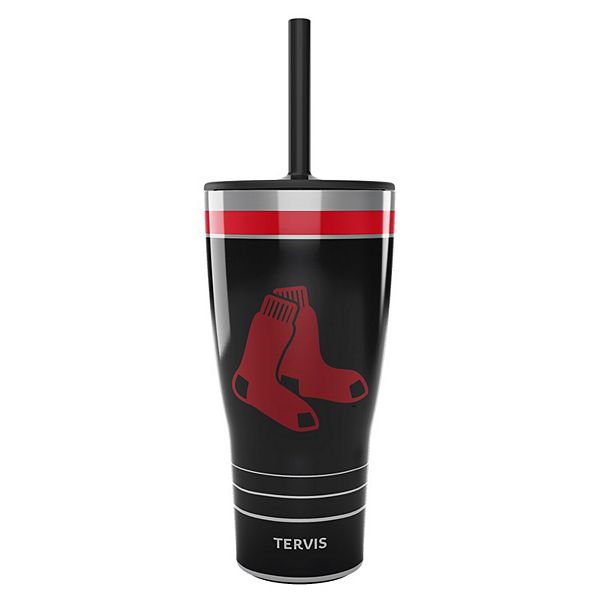 Стакан с соломинкой Boston Red Sox, 30 oz, с тройной изоляцией, сохраняет напиток горячим до 8 часов и холодным до 24 часов Tervis