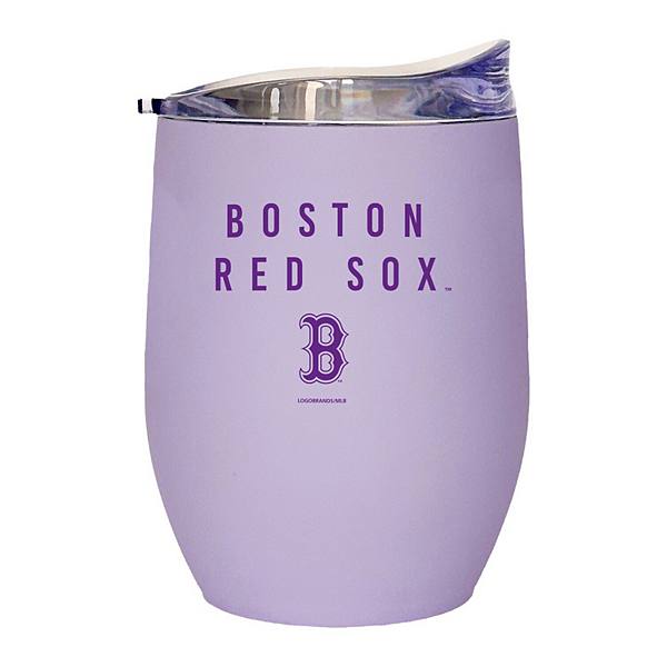 Кружка Boston Red Sox 16oz с мягким касанием Лаванды, нержавеющая сталь, термоизолированная Logo Brand