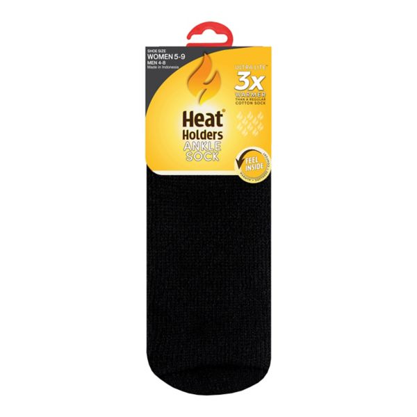 Women's Heat Holders Ultra Lite 3x Warmer Solid Ankle Socks Heat Holders