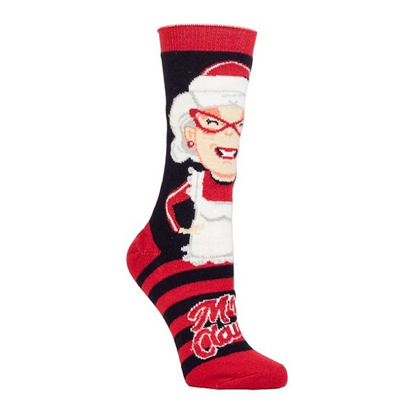 Women's Heat Holders Ultra Lite 3x Warmer Mrs. Claus Crew Socks Heat Holders