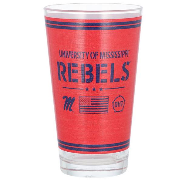 Пивной стакан Ole Miss Rebels, 473 мл, двойная печать, оригинальный дизайн, 100% стекло Indigo Falls