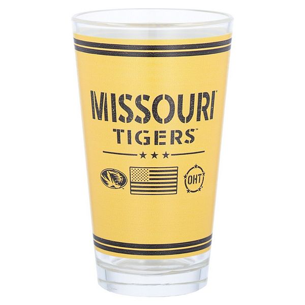 Стакан для пинты Missouri Tigers с графикой, 473 мл, двойной дизайн, 100% стекло Unbranded