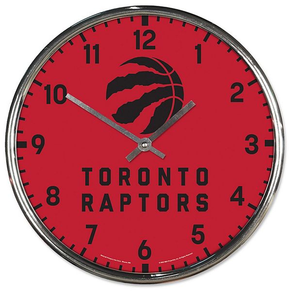 Хромированные настенные часы Toronto Raptors, 30 см, кварцевый механизм, готовые к подвешиванию Wincraft