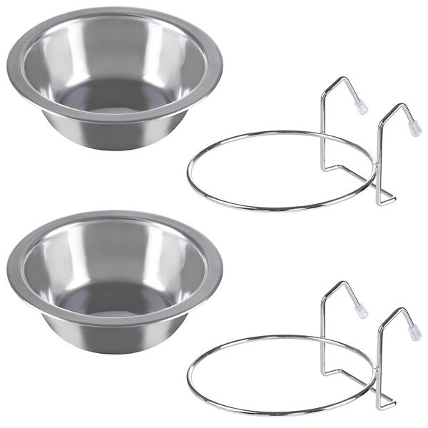 PetMaker Stainless Steel Hanging Dog Bowl Set PetMaker